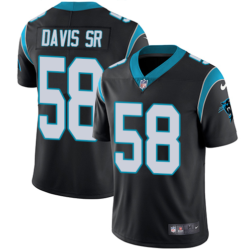Nike Panthers #58 Thomas Davis Sr Black Team Color Men's Stitched NFL Vapor Untouchable Limited Jersey